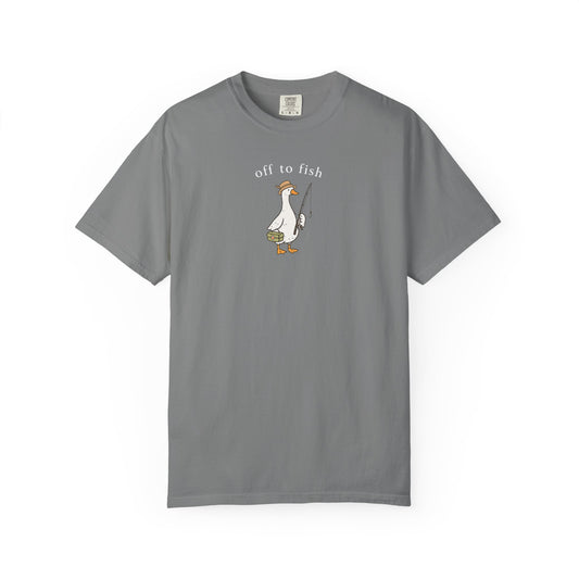 Fishing Goose Comfort Color T-Shirt