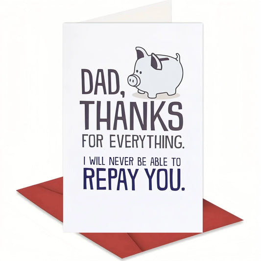 Father's Day Card: Repay Pig