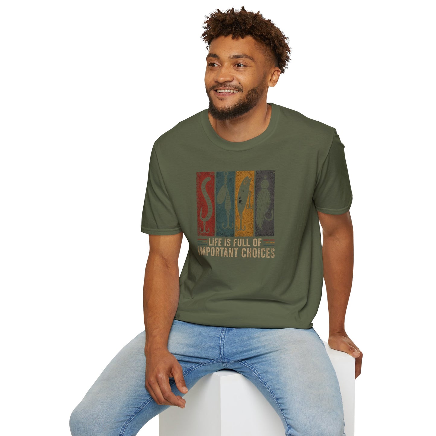 "Life Is Full of Important Choices" Vintage Angler Tee