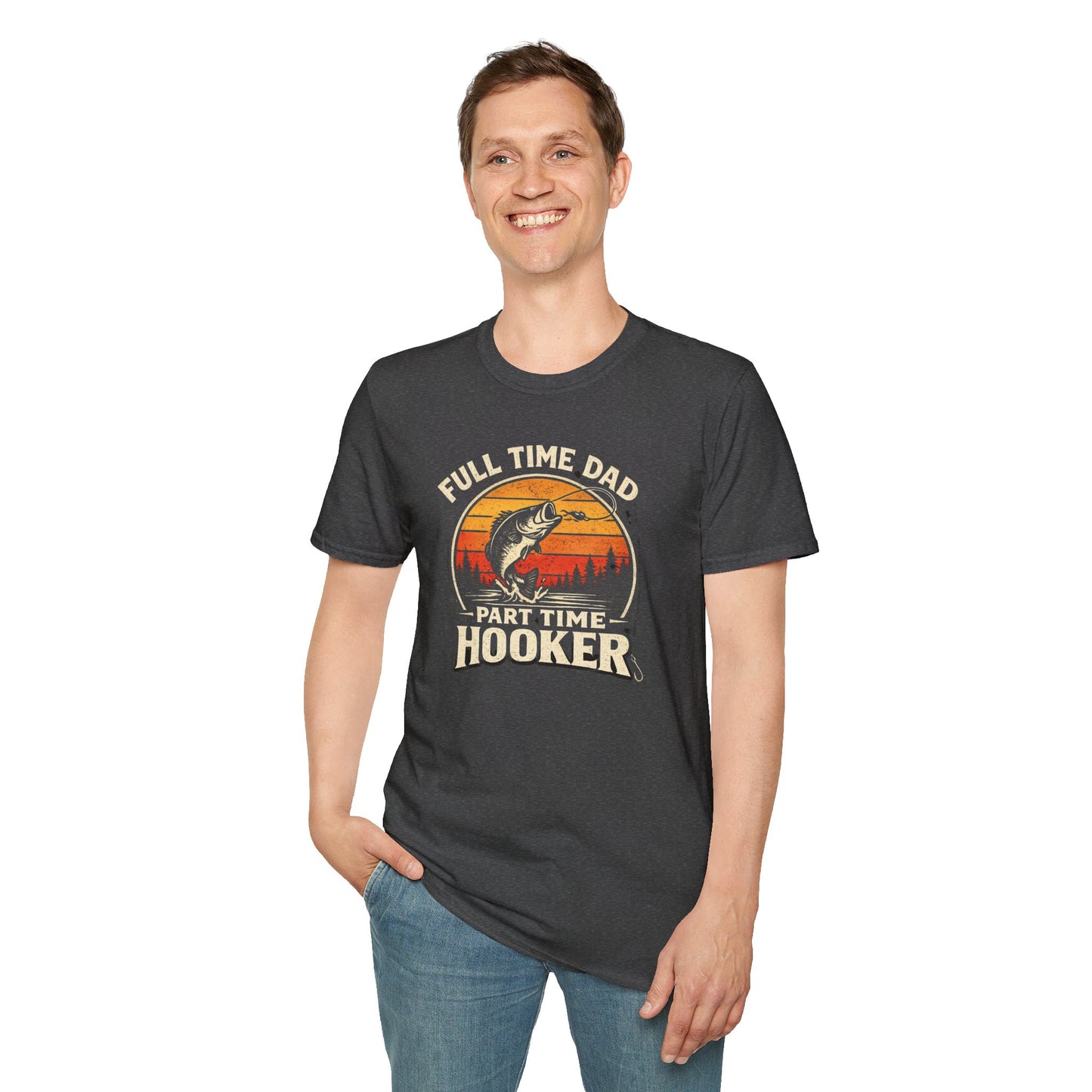 Full Time Dad Part Time Hooker Retro T-Shirt