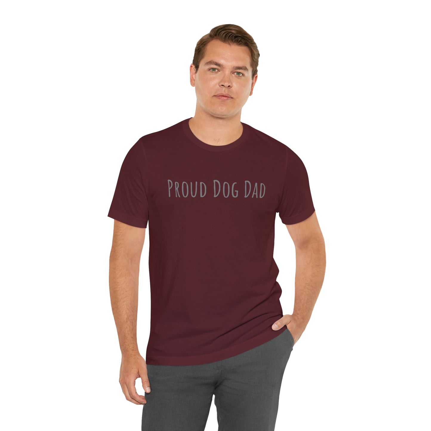 Proud Dog Dad T-Shirt — Bold Text Tee for Dog Lovers (Father's Day Gift)