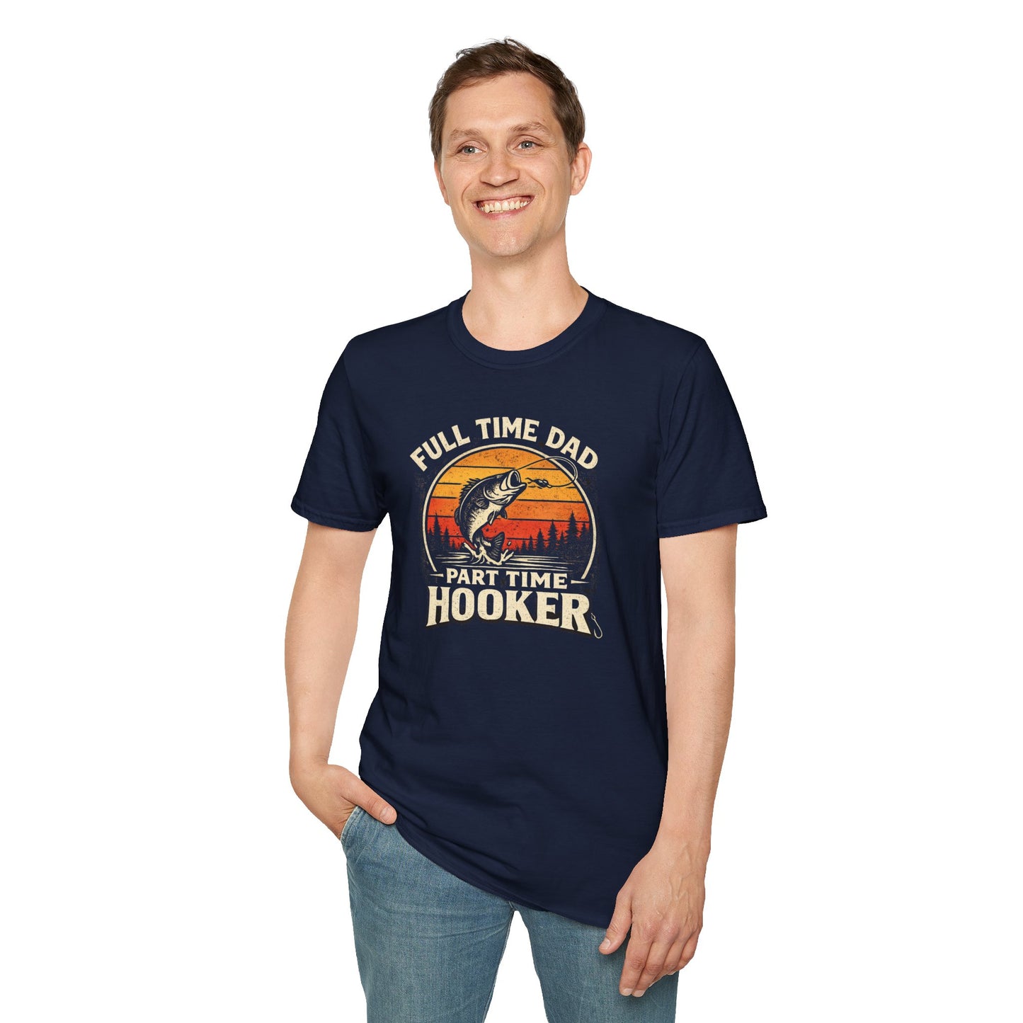 Full Time Dad Part Time Hooker Retro T-Shirt