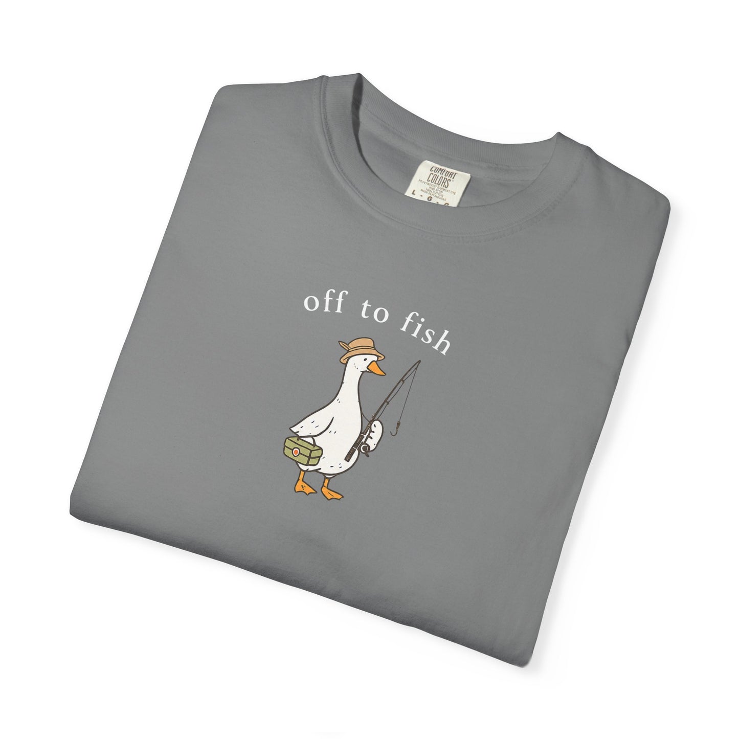 Fishing Goose Comfort Color T-Shirt