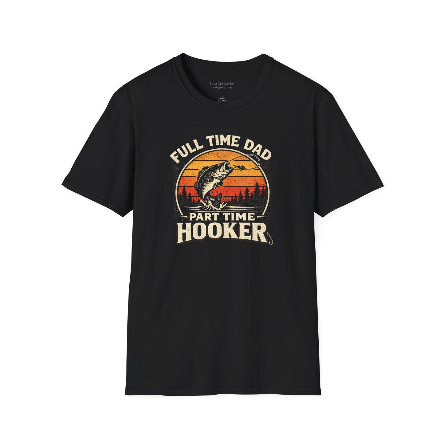 Full Time Dad Part Time Hooker Retro T-Shirt