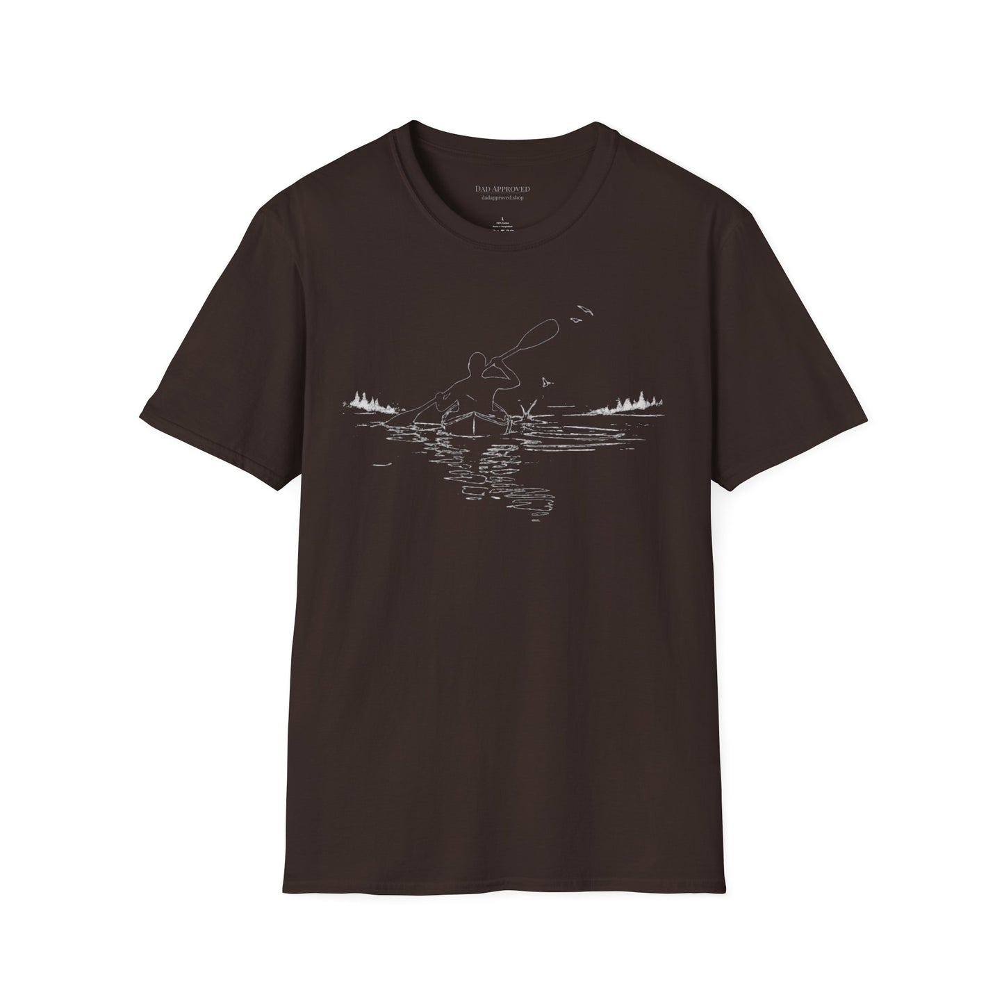 Nature Lake Graphic T-Shirt — Minimal Moonlit Landscape Tee