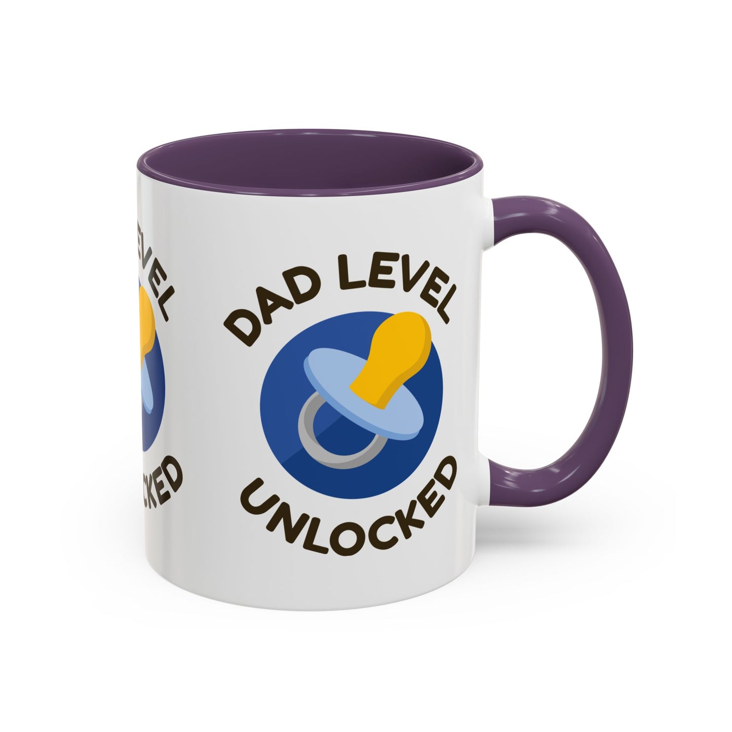 Dad Level Unlocked Accent Coffee Mug (11/15 oz)