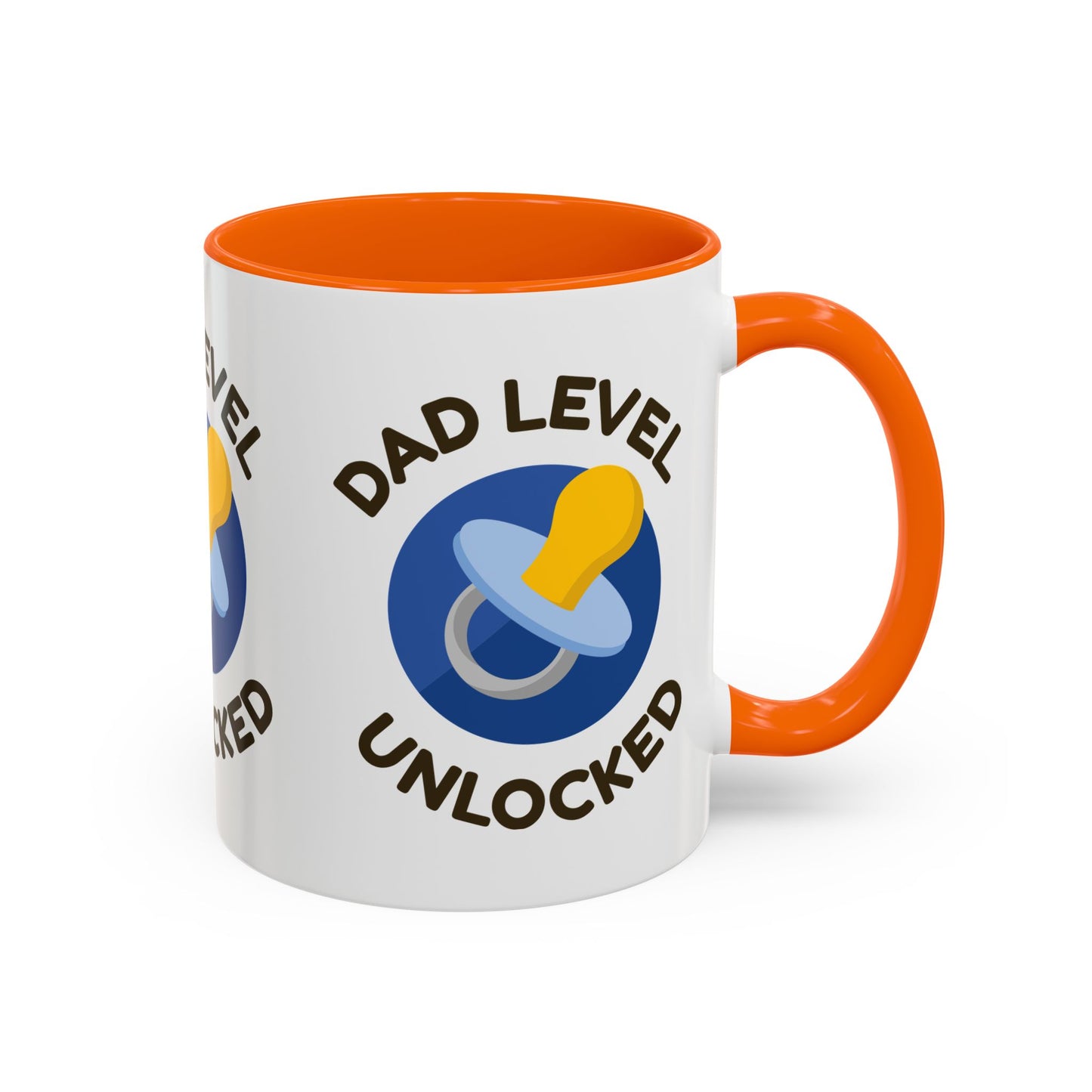 Dad Level Unlocked Accent Coffee Mug (11/15 oz)