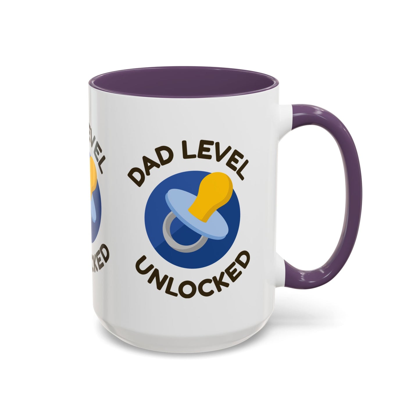 Dad Level Unlocked Accent Coffee Mug (11/15 oz)