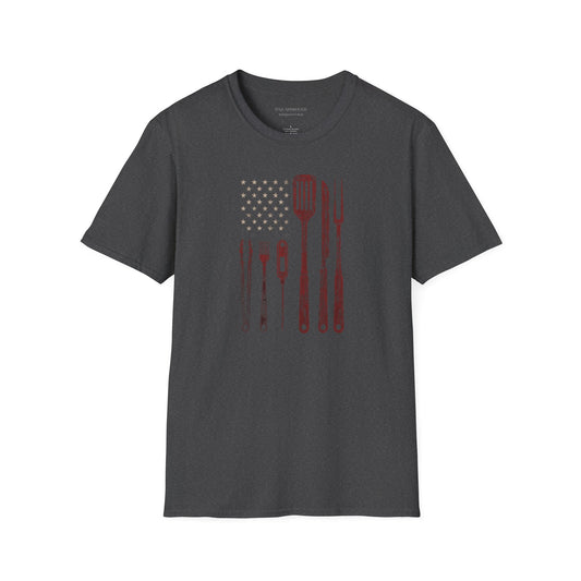 BBQ Utensils Flag T-Shirt