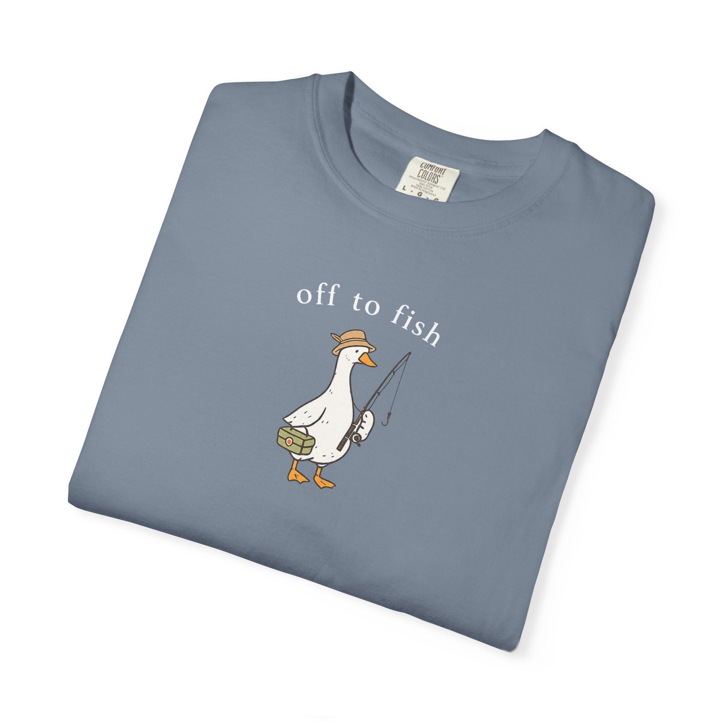 Fishing Goose Comfort Color T-Shirt