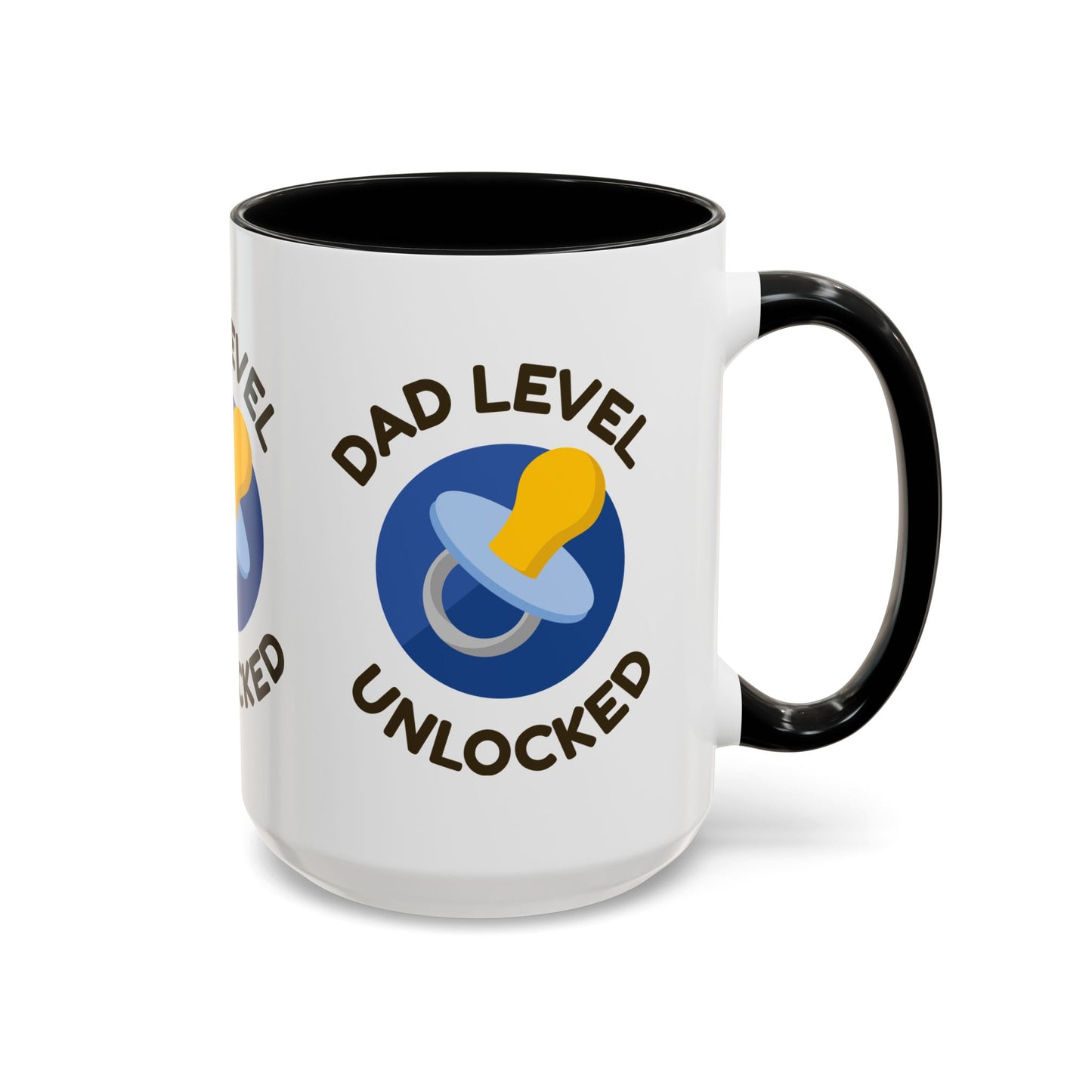 Dad Level Unlocked Accent Coffee Mug (11/15 oz)