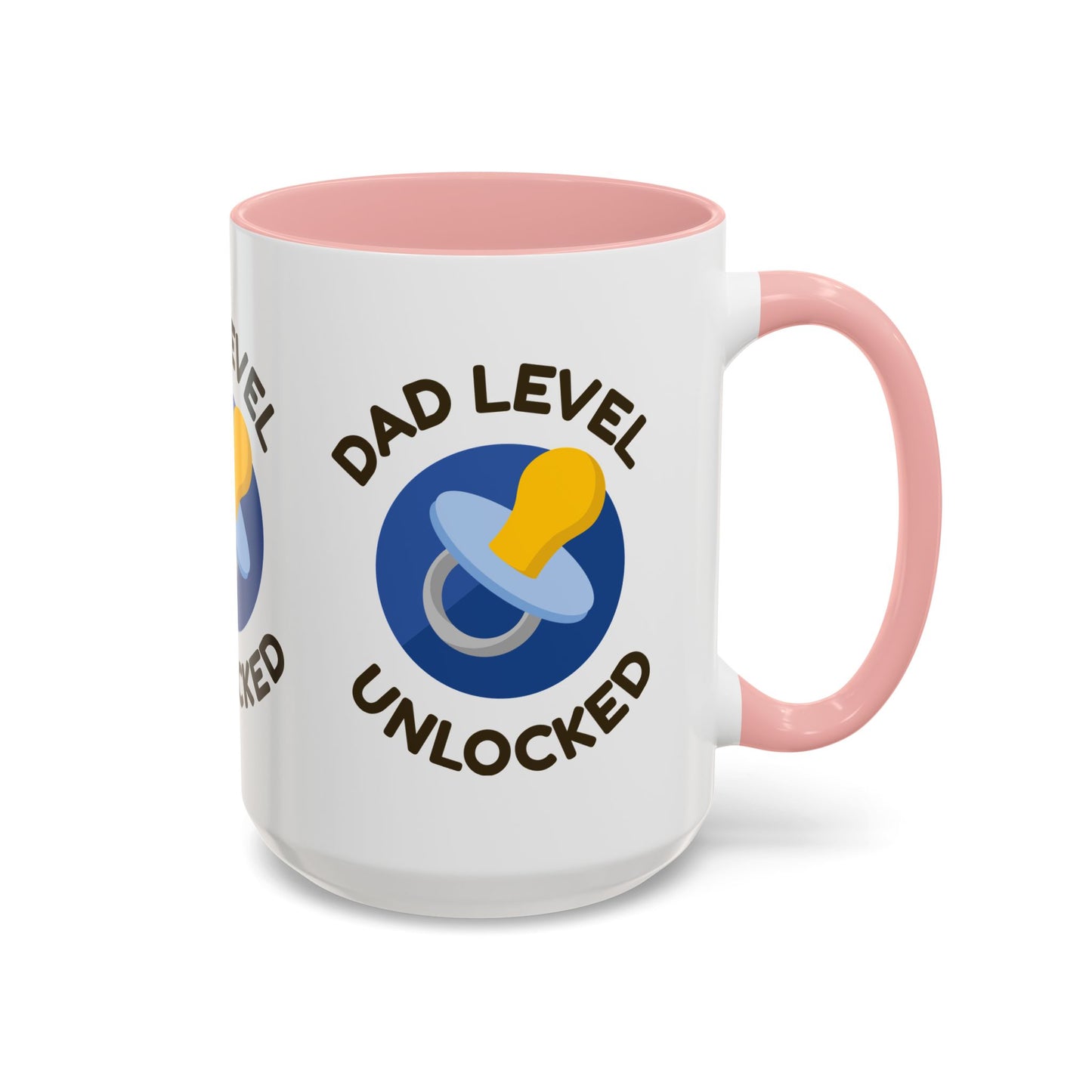 Dad Level Unlocked Accent Coffee Mug (11/15 oz)