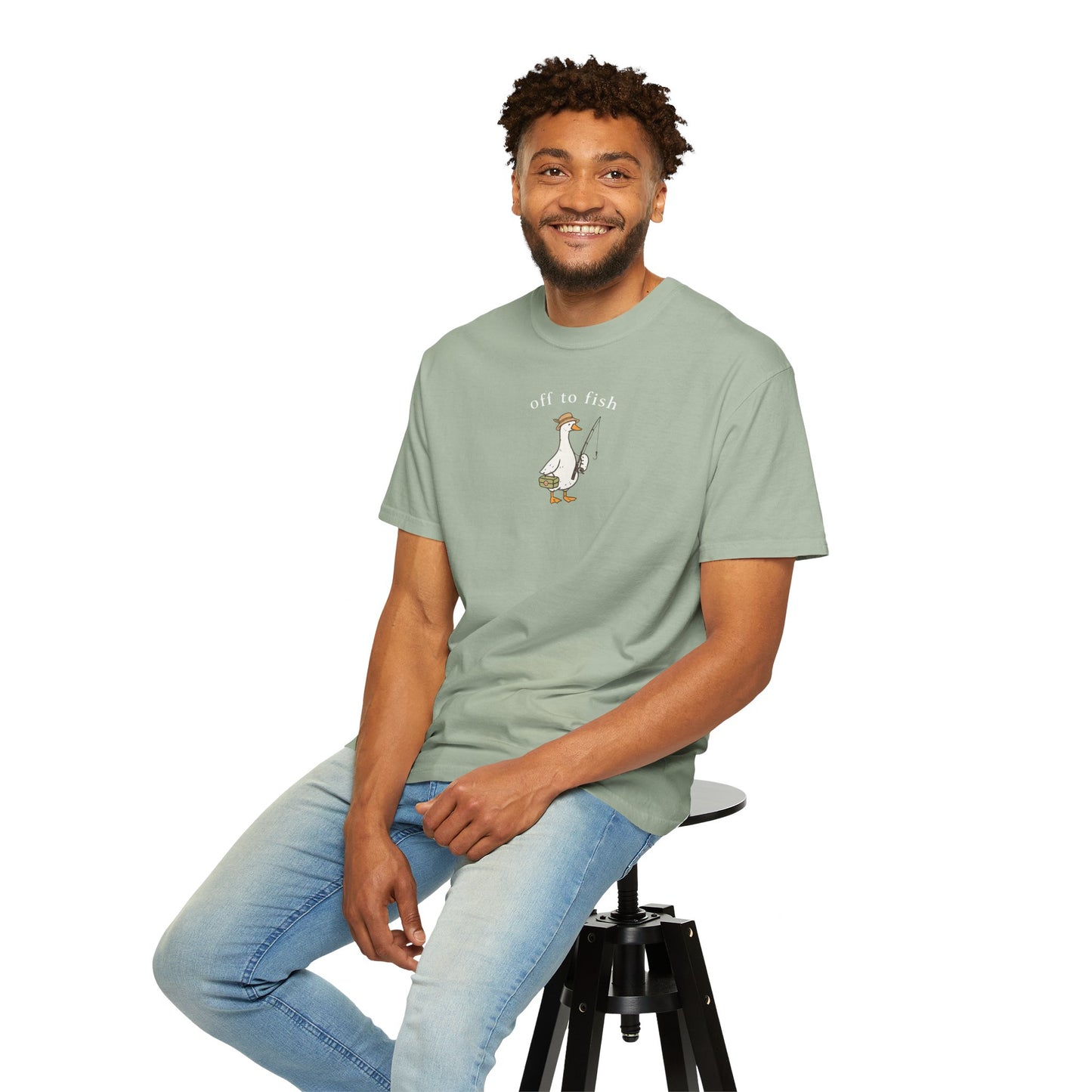 Fishing Goose Comfort Color T-Shirt