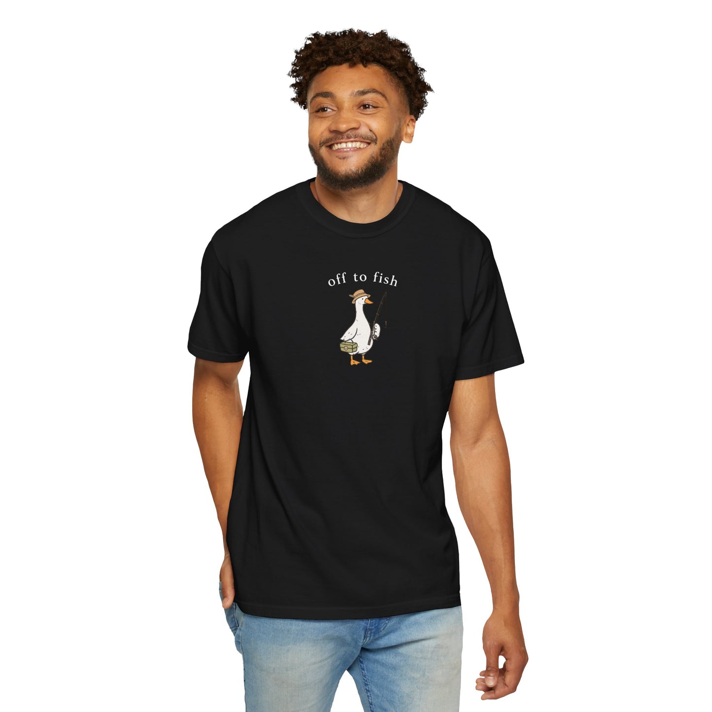 Fishing Goose Comfort Color T-Shirt