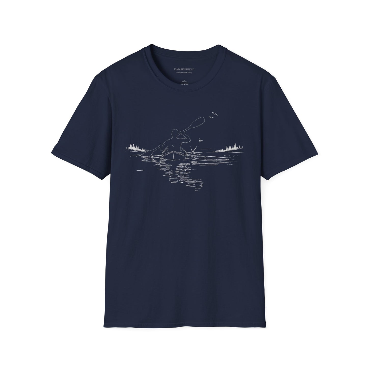 Nature Lake Graphic T-Shirt — Minimal Moonlit Landscape Tee