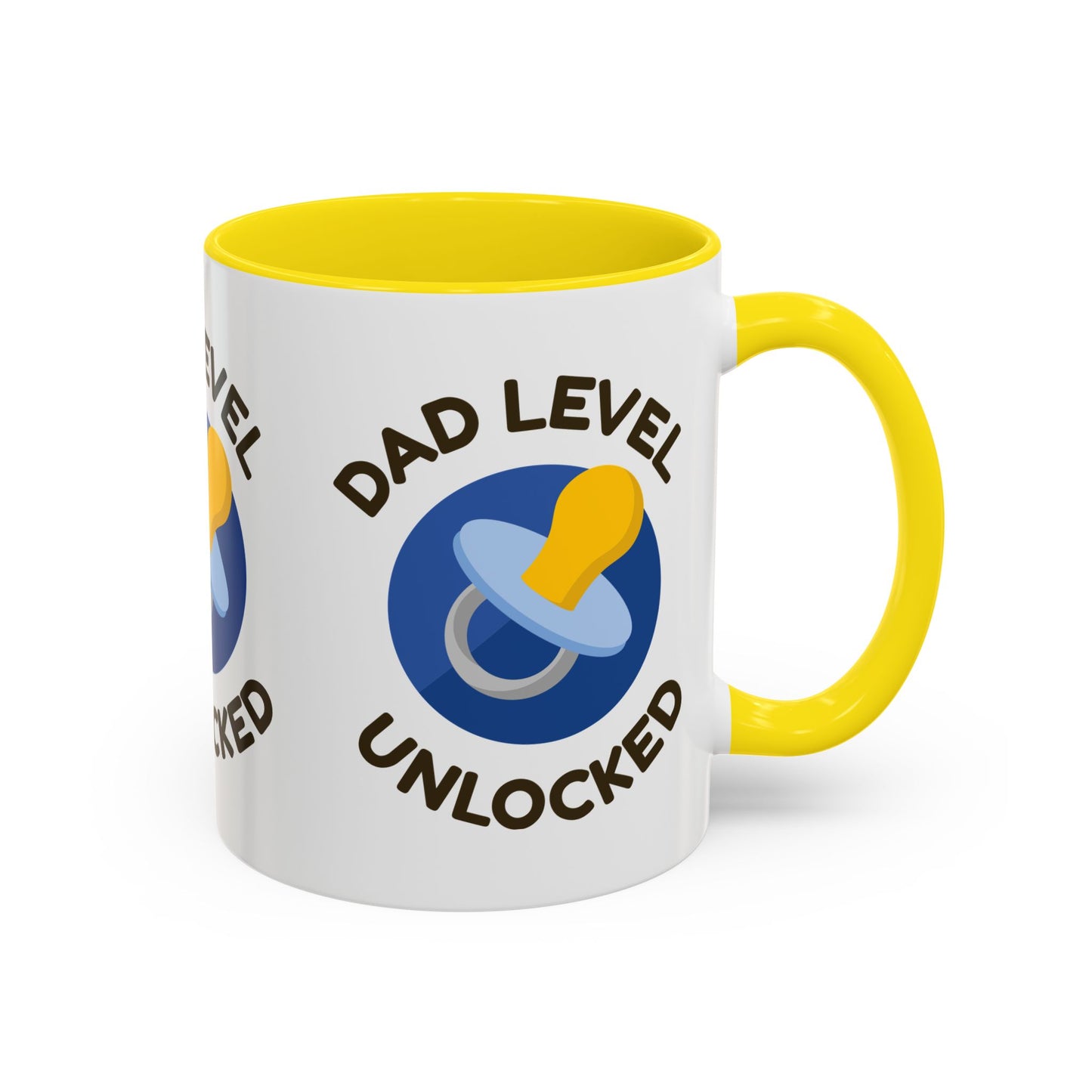 Dad Level Unlocked Accent Coffee Mug (11/15 oz)
