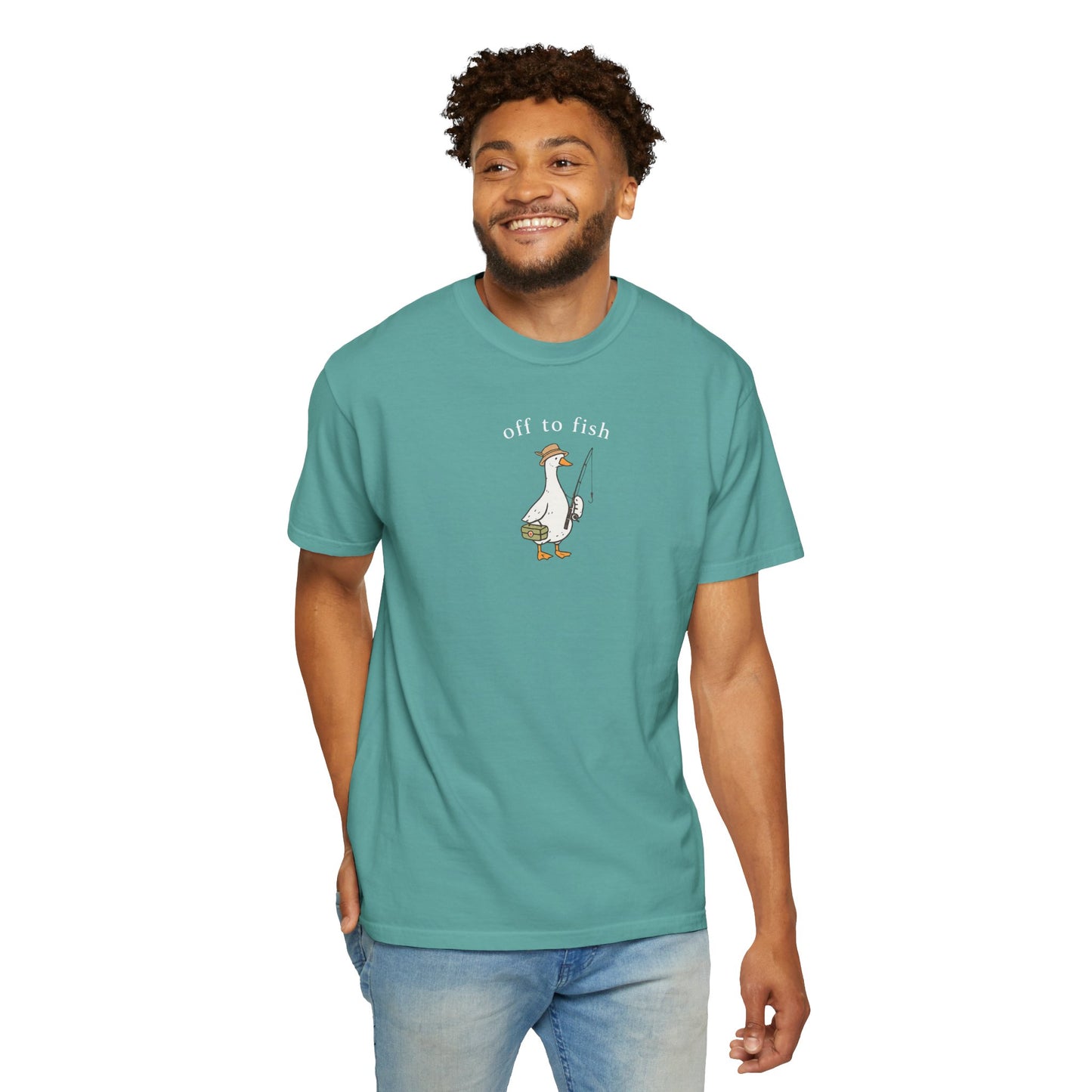 Fishing Goose Comfort Color T-Shirt