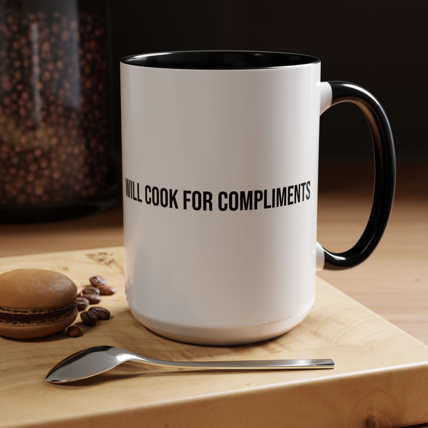 Will Cook for Compliments Accent Coffee Mug (11/15oz)