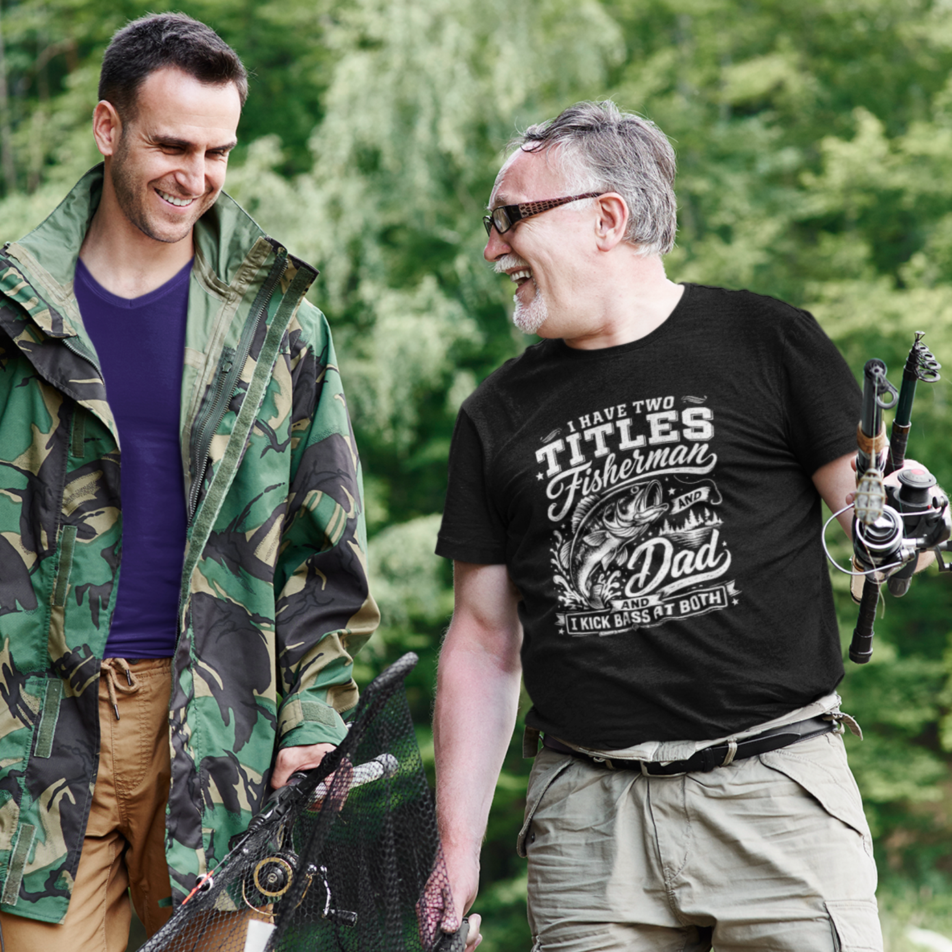 Have Two Titles: Fisherman and Dad Graphic Tee