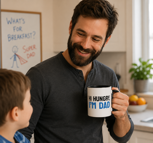 Hi Hungry, I'm Dad Accent Mug