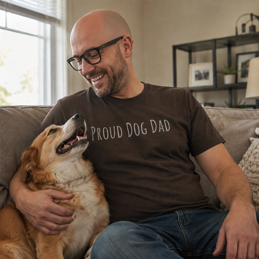 Proud Dog Dad T-Shirt — Bold Text Tee for Dog Lovers (Father's Day Gift)