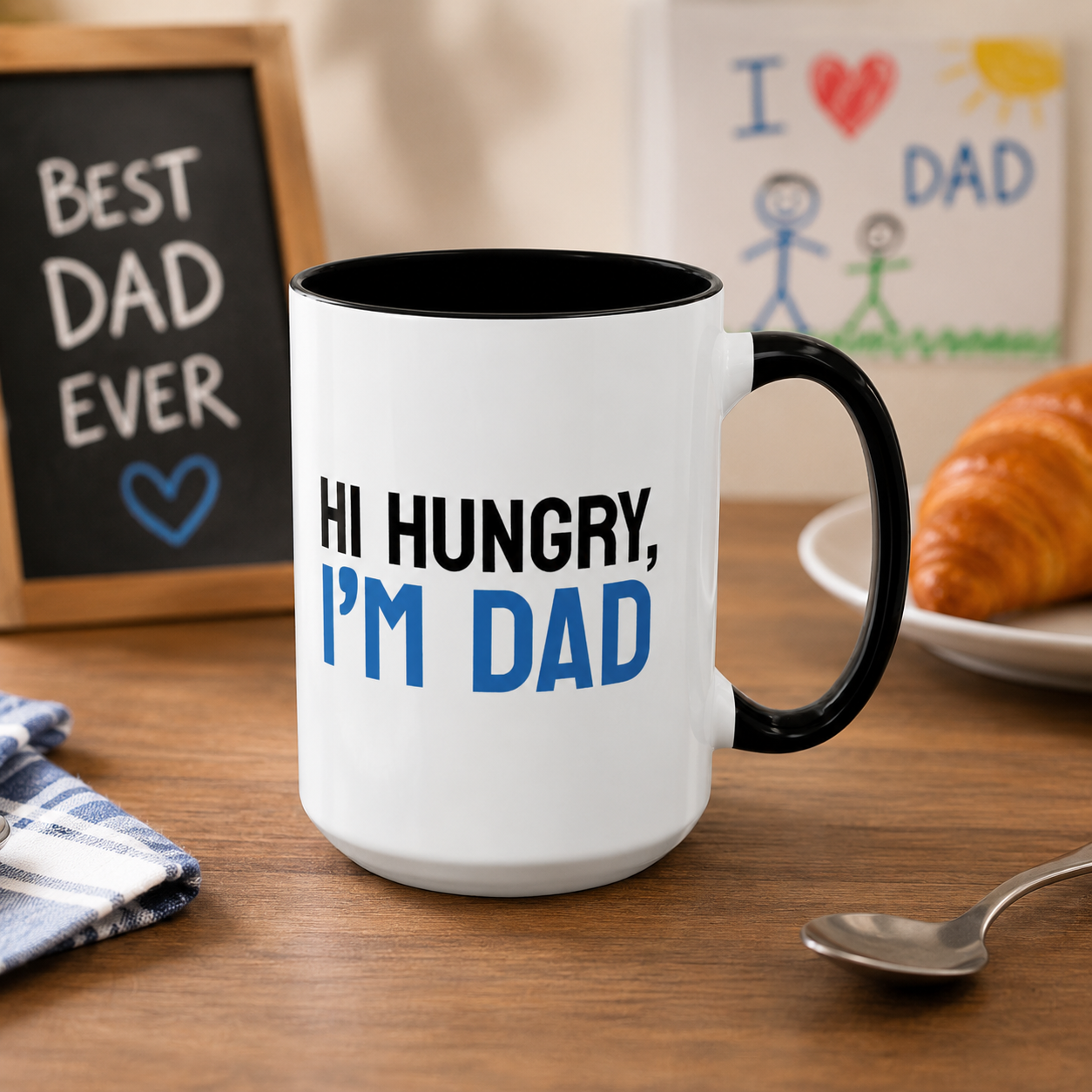 Hi Hungry, I'm Dad Accent Mug