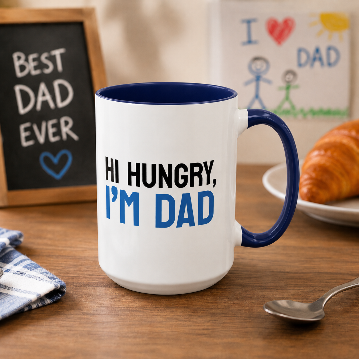 Hi Hungry, I'm Dad Accent Mug