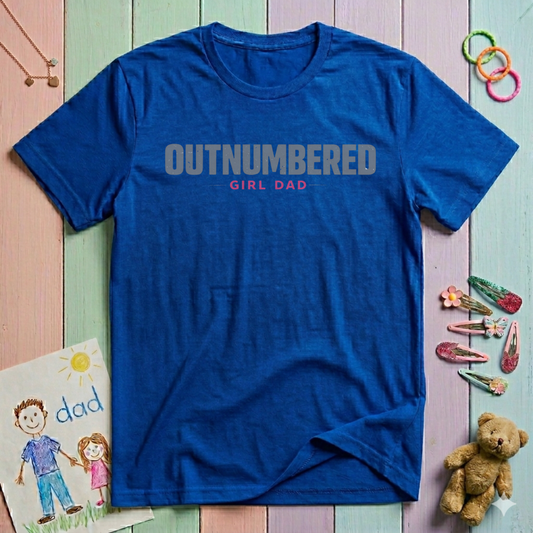 Outnumbered Girl Dad T-Shirt