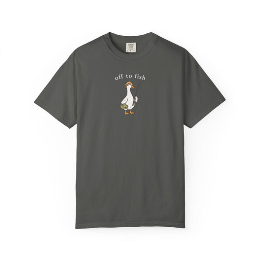 Fishing Goose Comfort Color T-Shirt