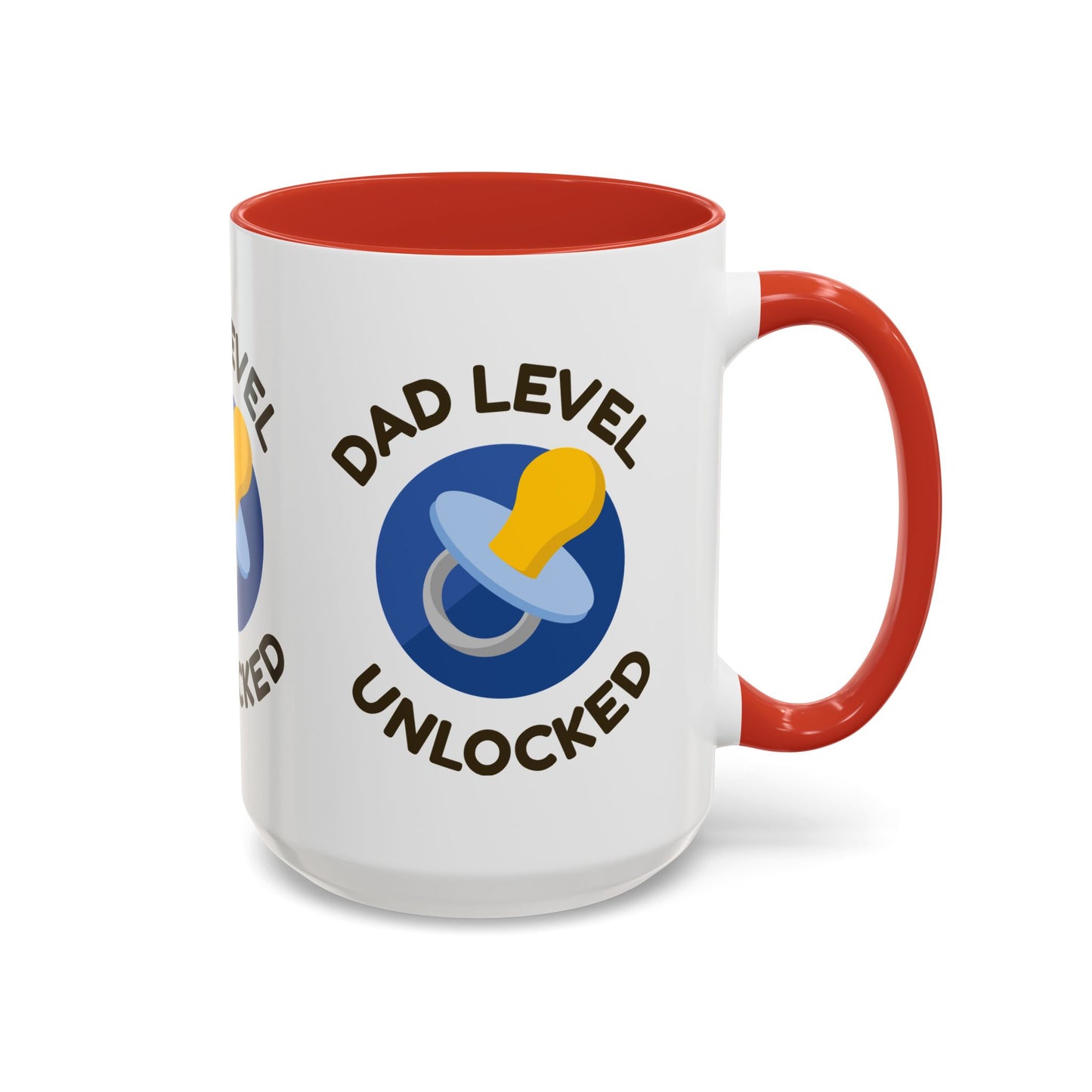 Dad Level Unlocked Accent Coffee Mug (11/15 oz)