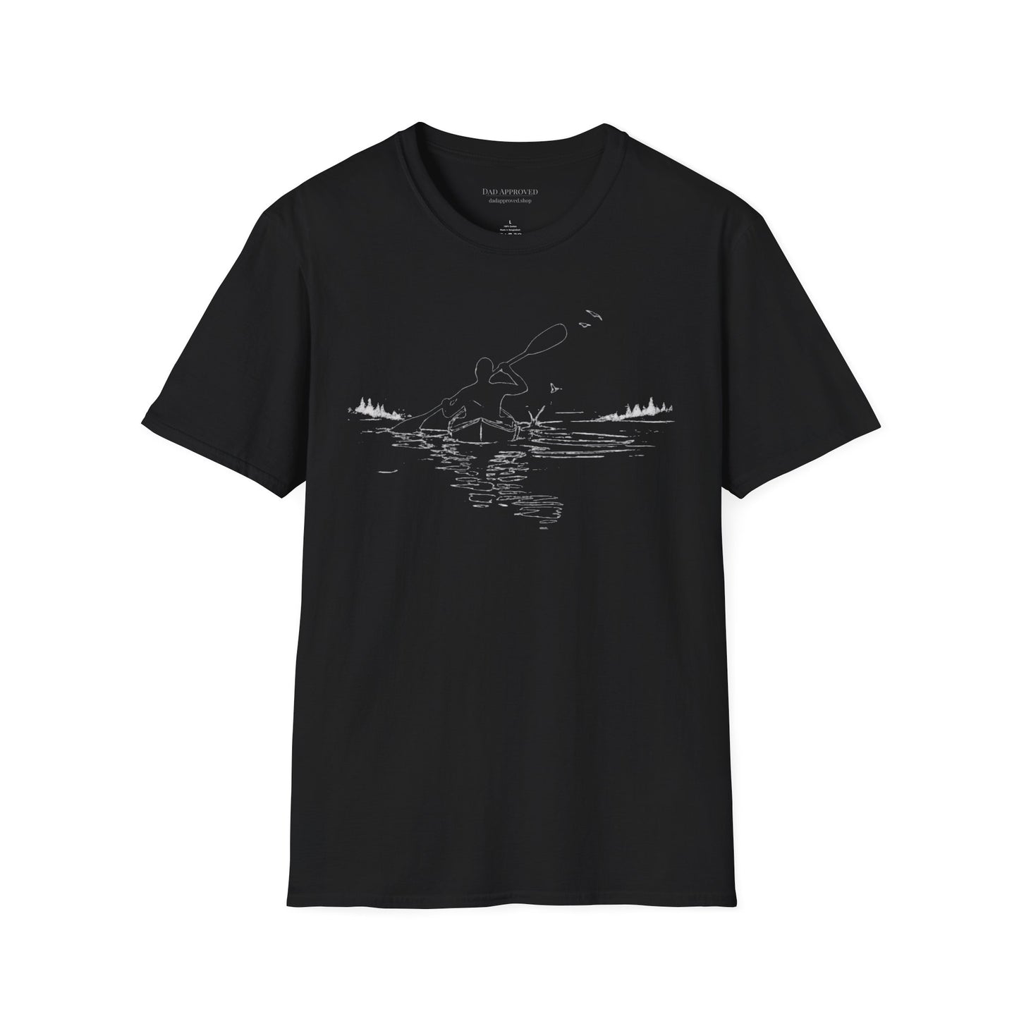 Nature Lake Graphic T-Shirt — Minimal Moonlit Landscape Tee