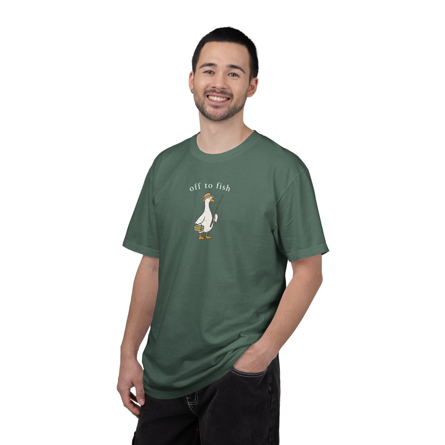 Fishing Goose Comfort Color T-Shirt