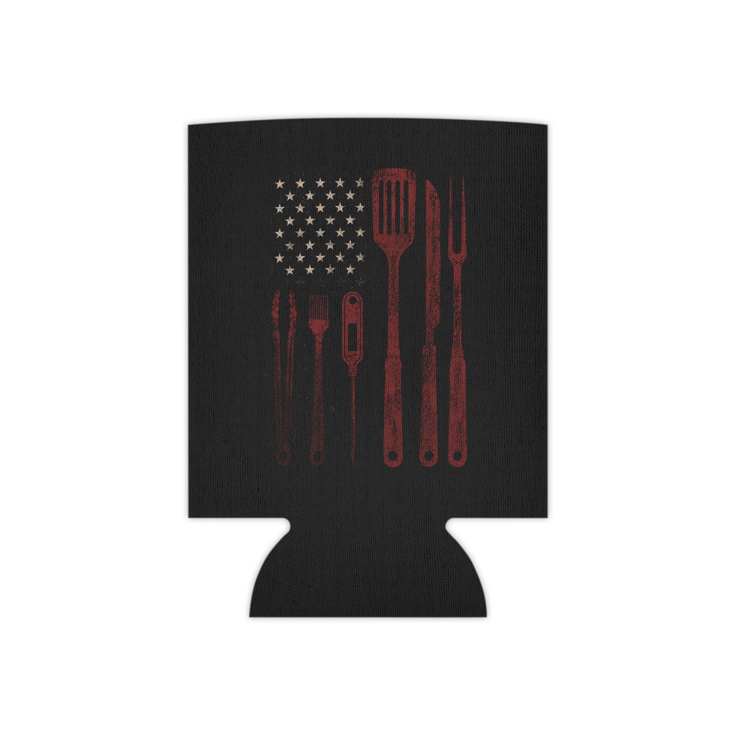 BBQ Tools Flag Can Cooler – Patriotic Grilling Beverage Koozie