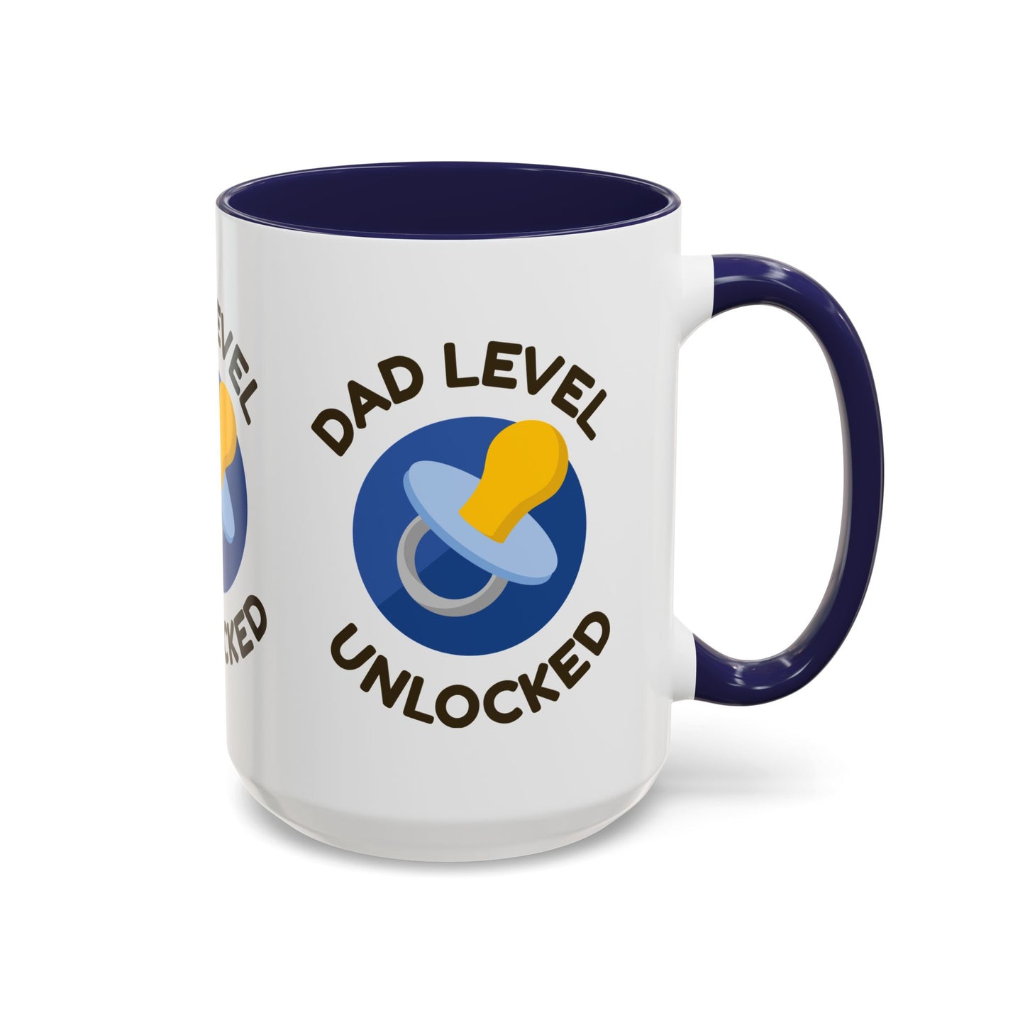 Dad Level Unlocked Accent Coffee Mug (11/15 oz)