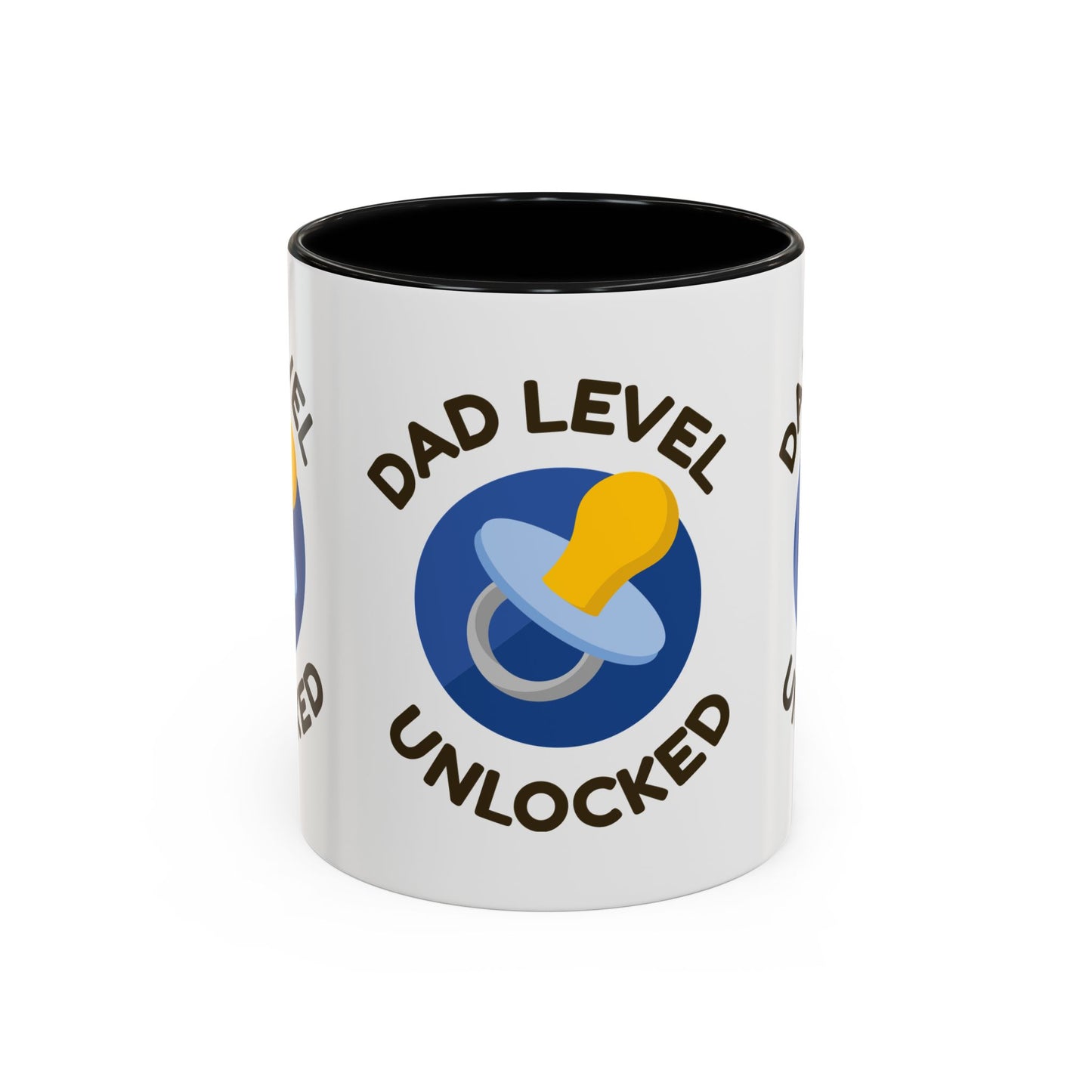 Dad Level Unlocked Accent Coffee Mug (11/15 oz)