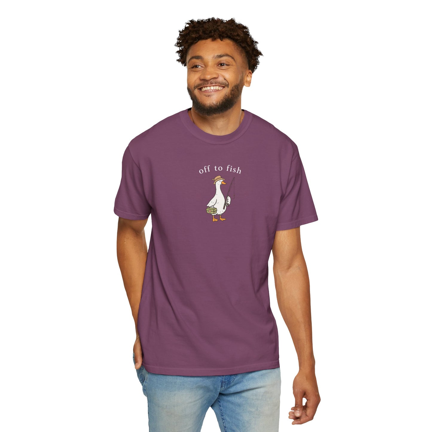 Fishing Goose Comfort Color T-Shirt