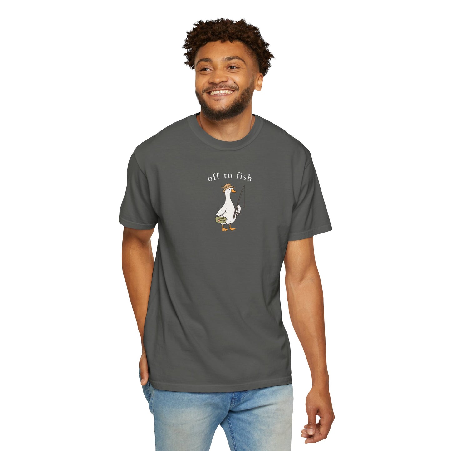 Fishing Goose Comfort Color T-Shirt
