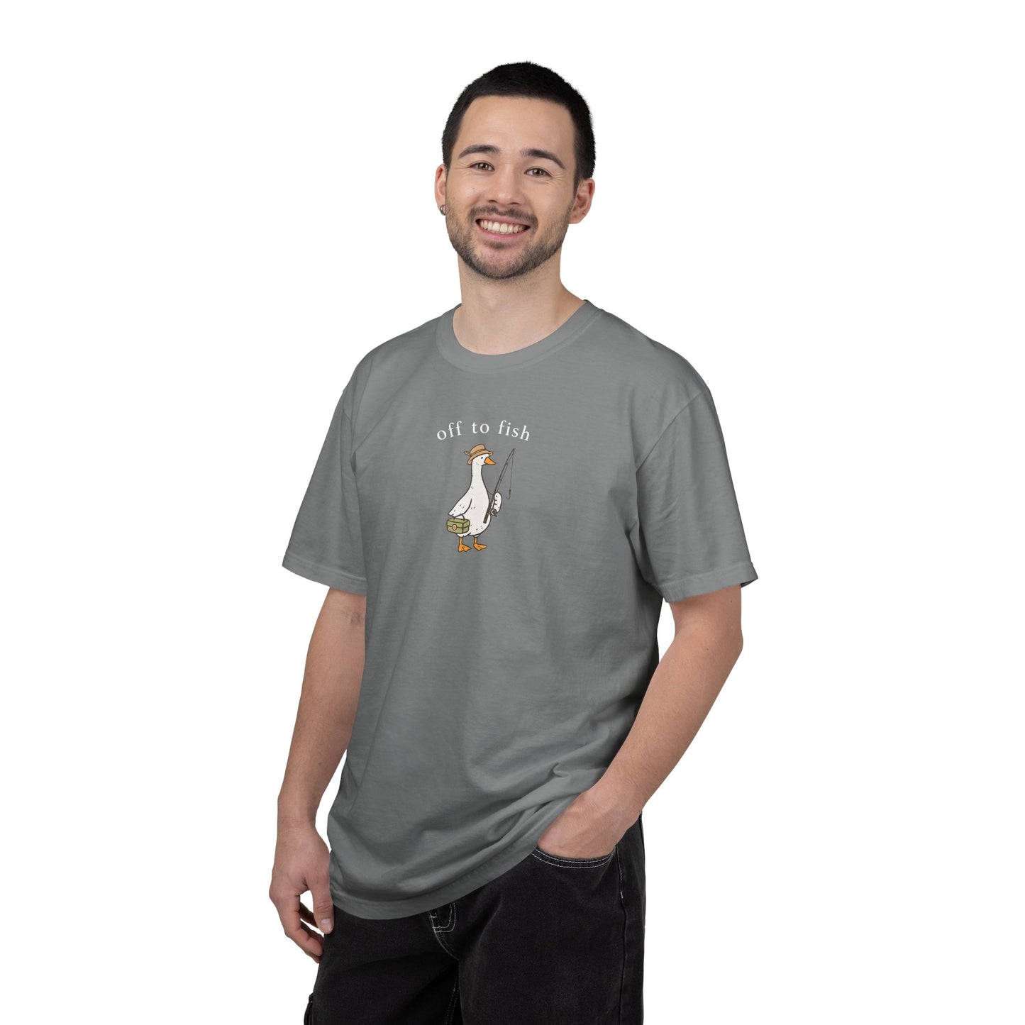 Fishing Goose Comfort Color T-Shirt
