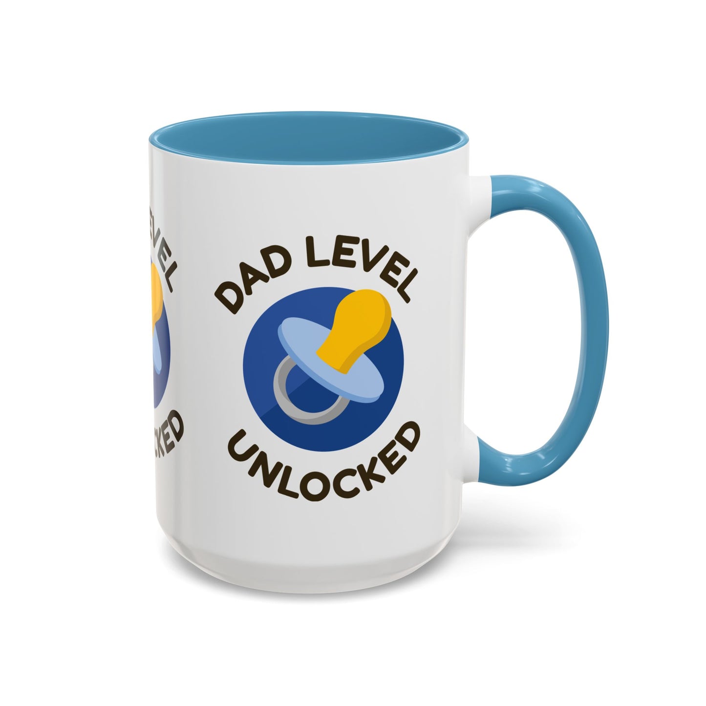 Dad Level Unlocked Accent Coffee Mug (11/15 oz)
