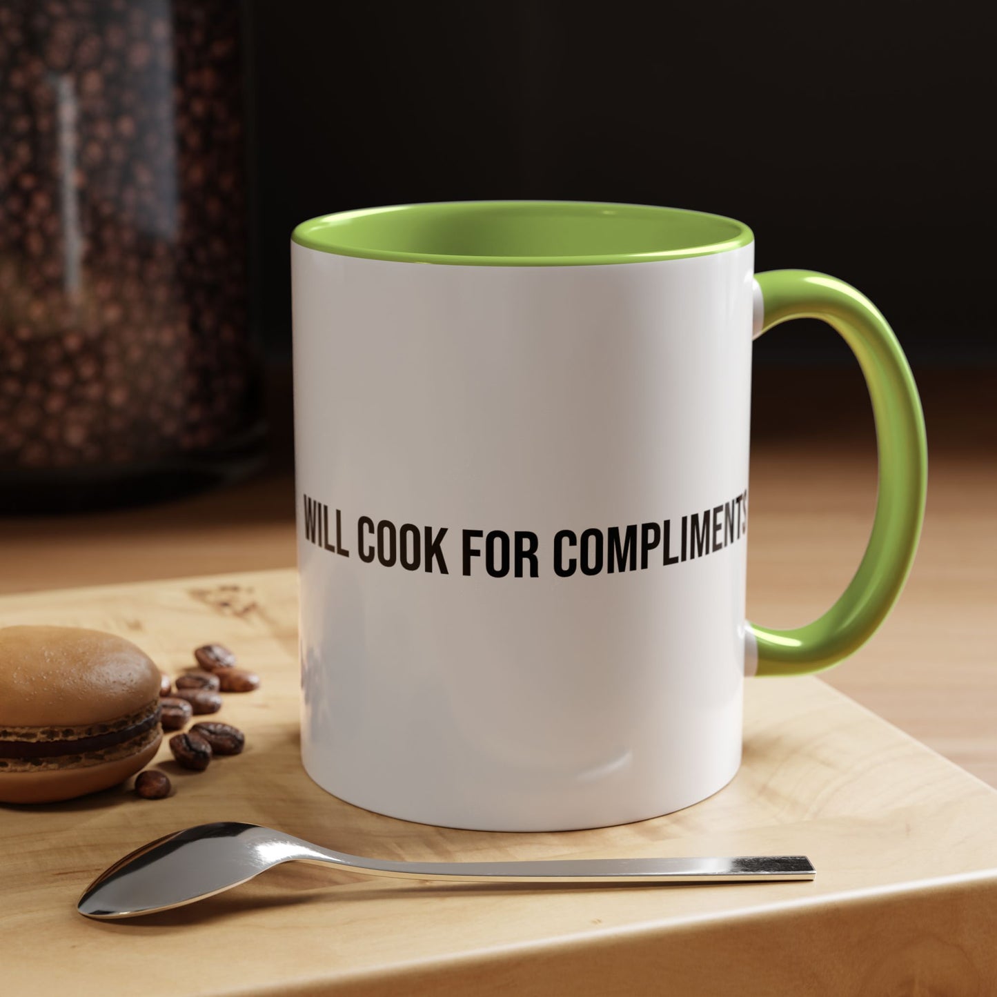 Will Cook for Compliments Accent Coffee Mug (11/15oz)