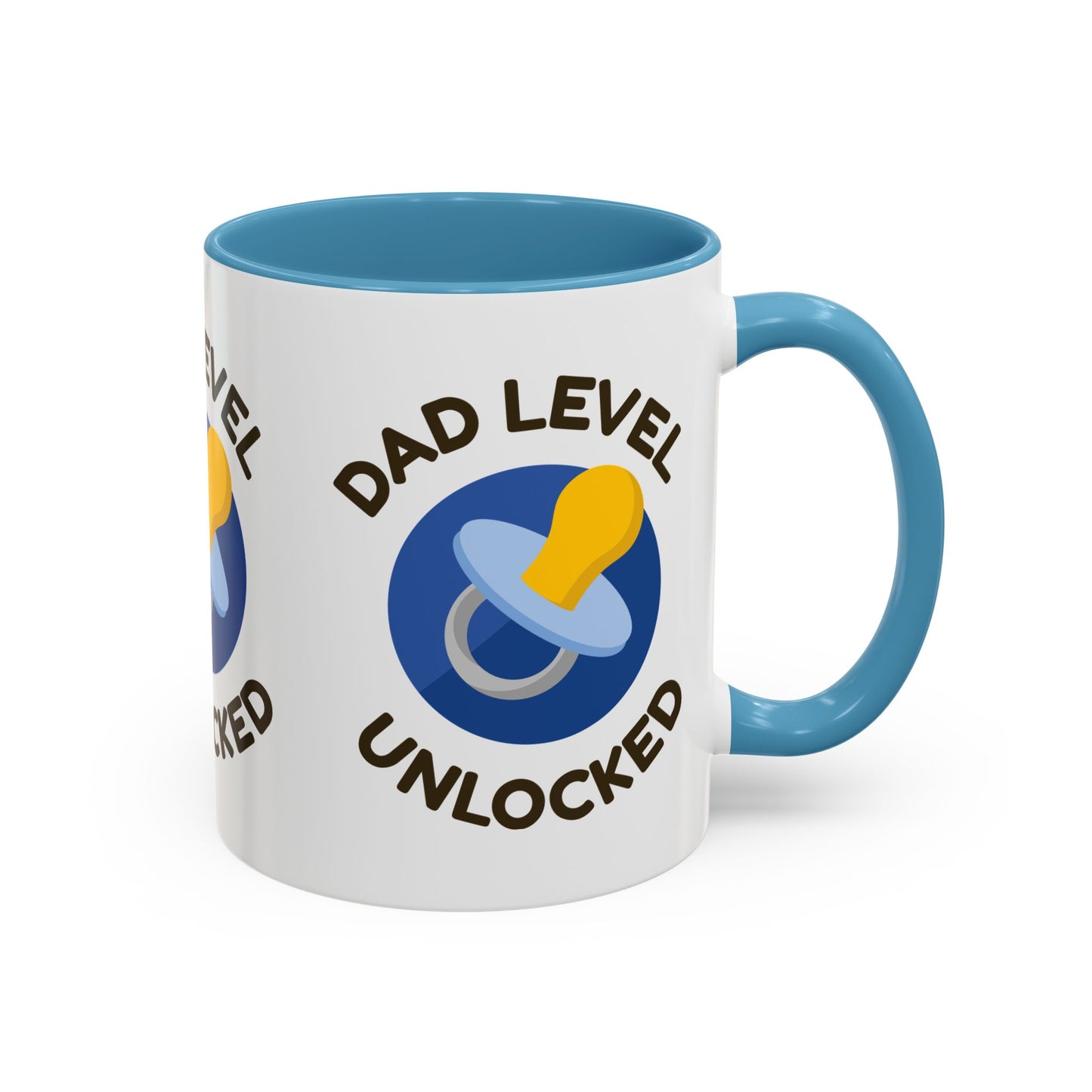 Dad Level Unlocked Accent Coffee Mug (11/15 oz)