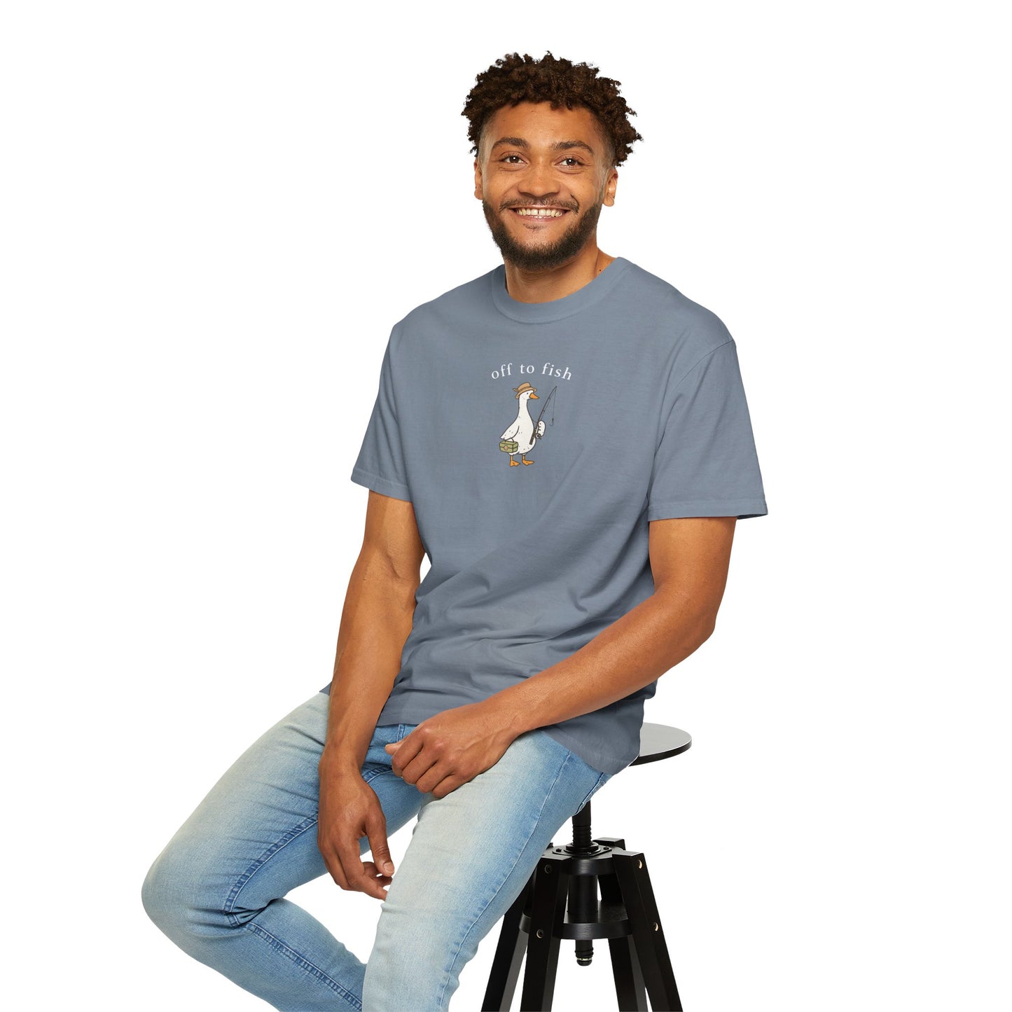 Fishing Goose Comfort Color T-Shirt