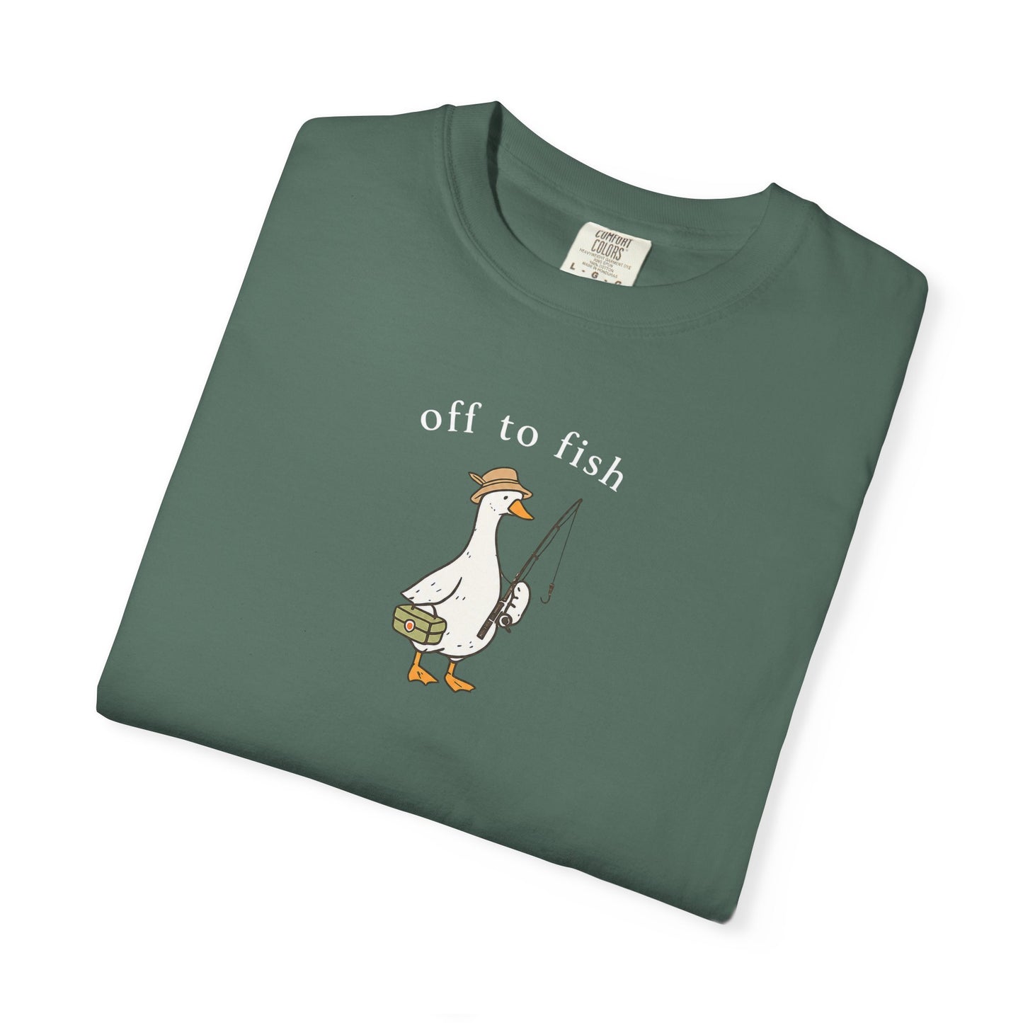 Fishing Goose Comfort Color T-Shirt