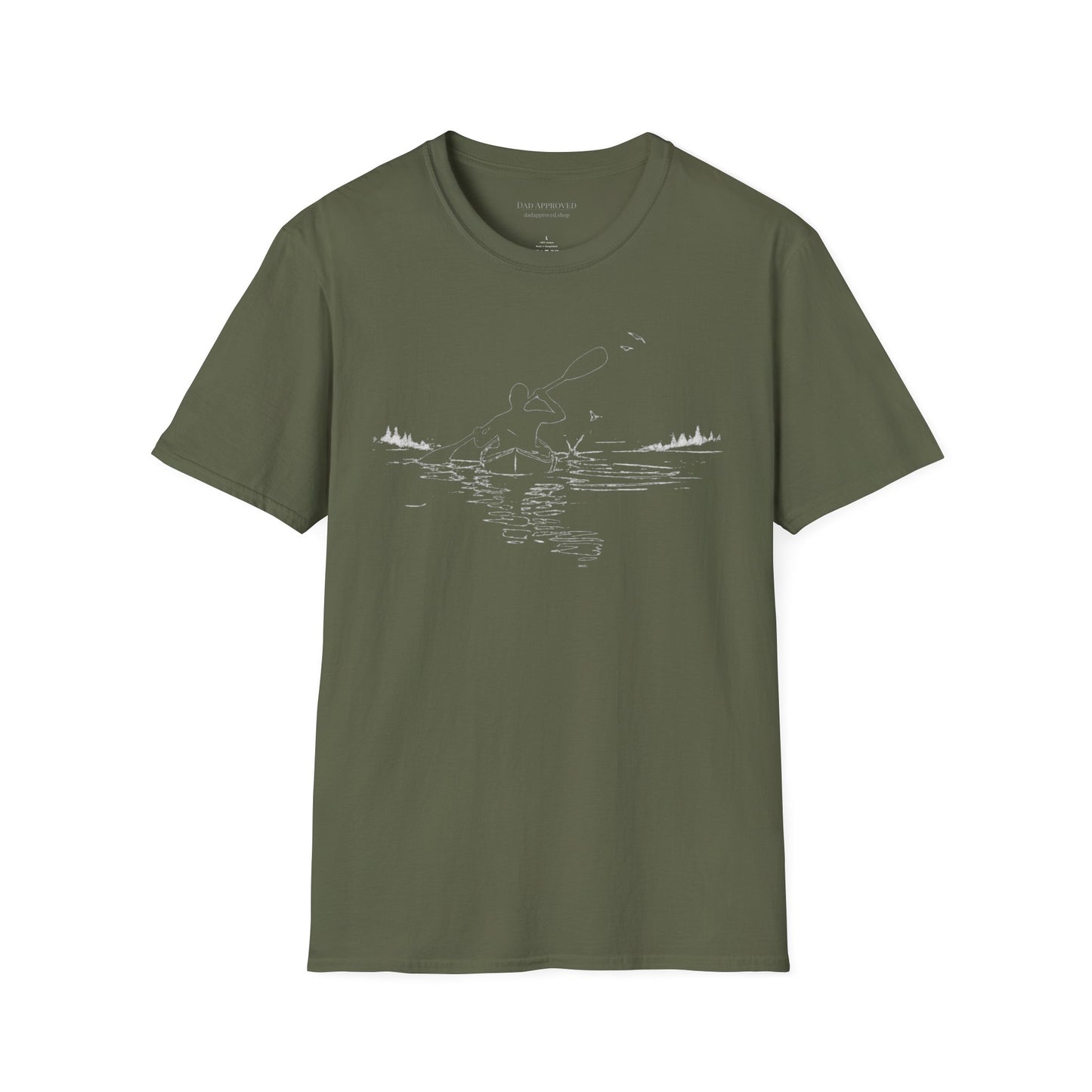 Nature Lake Graphic T-Shirt — Minimal Moonlit Landscape Tee