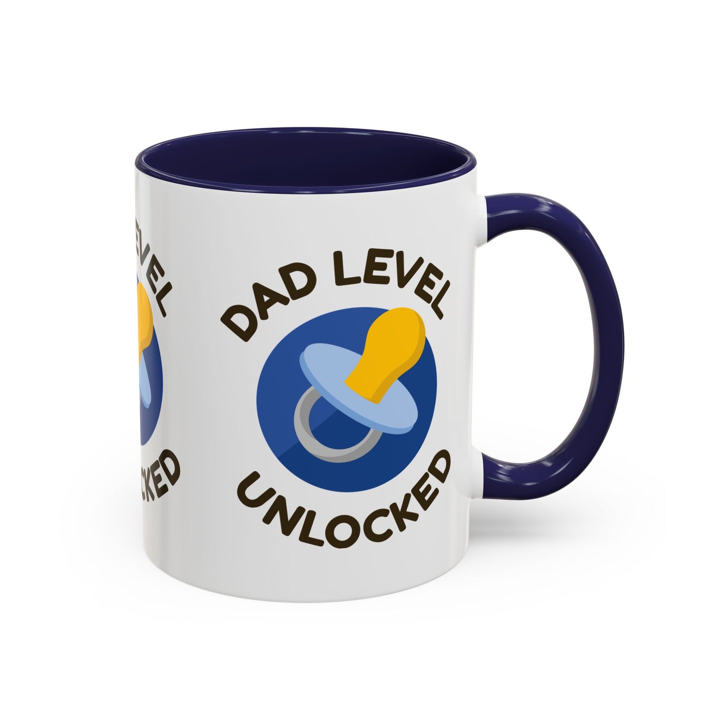 Dad Level Unlocked Accent Coffee Mug (11/15 oz)