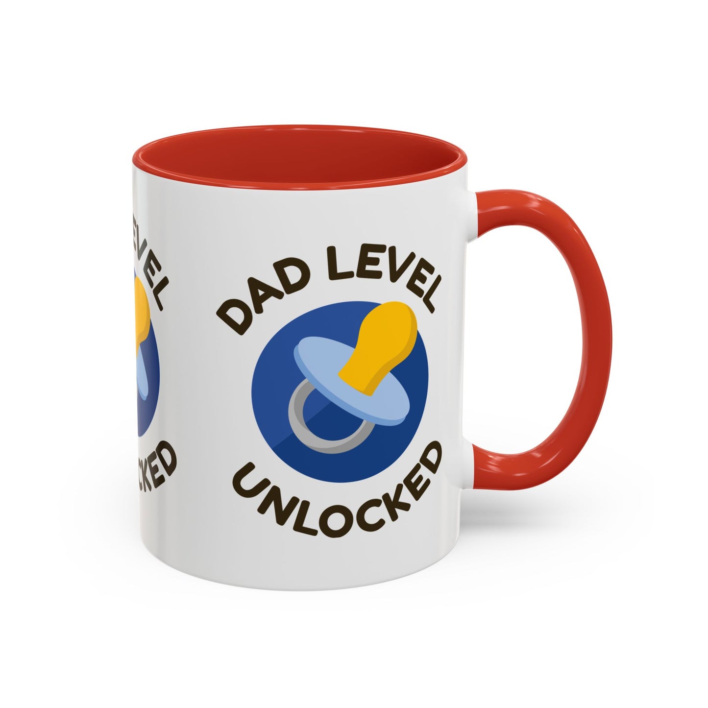 Dad Level Unlocked Accent Coffee Mug (11/15 oz)