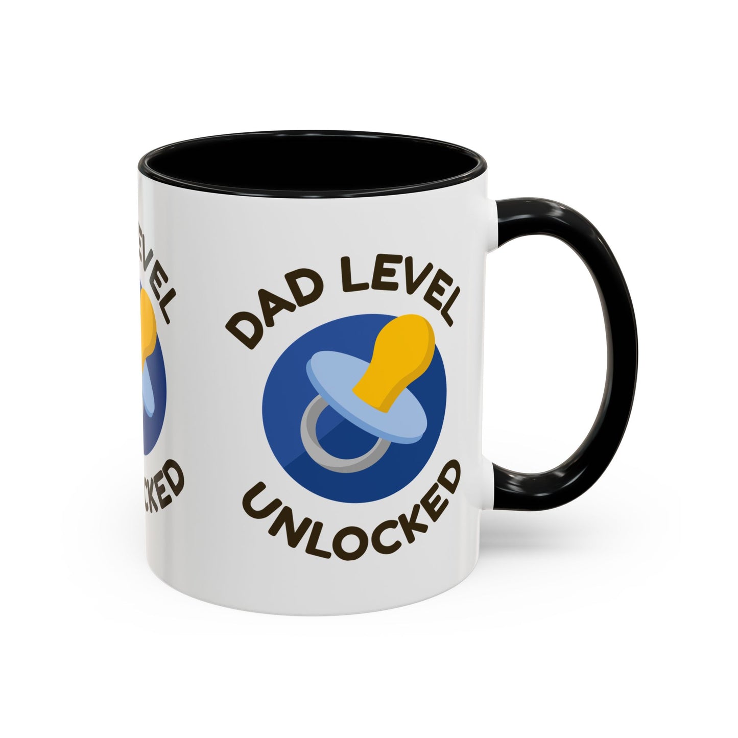 Dad Level Unlocked Accent Coffee Mug (11/15 oz)