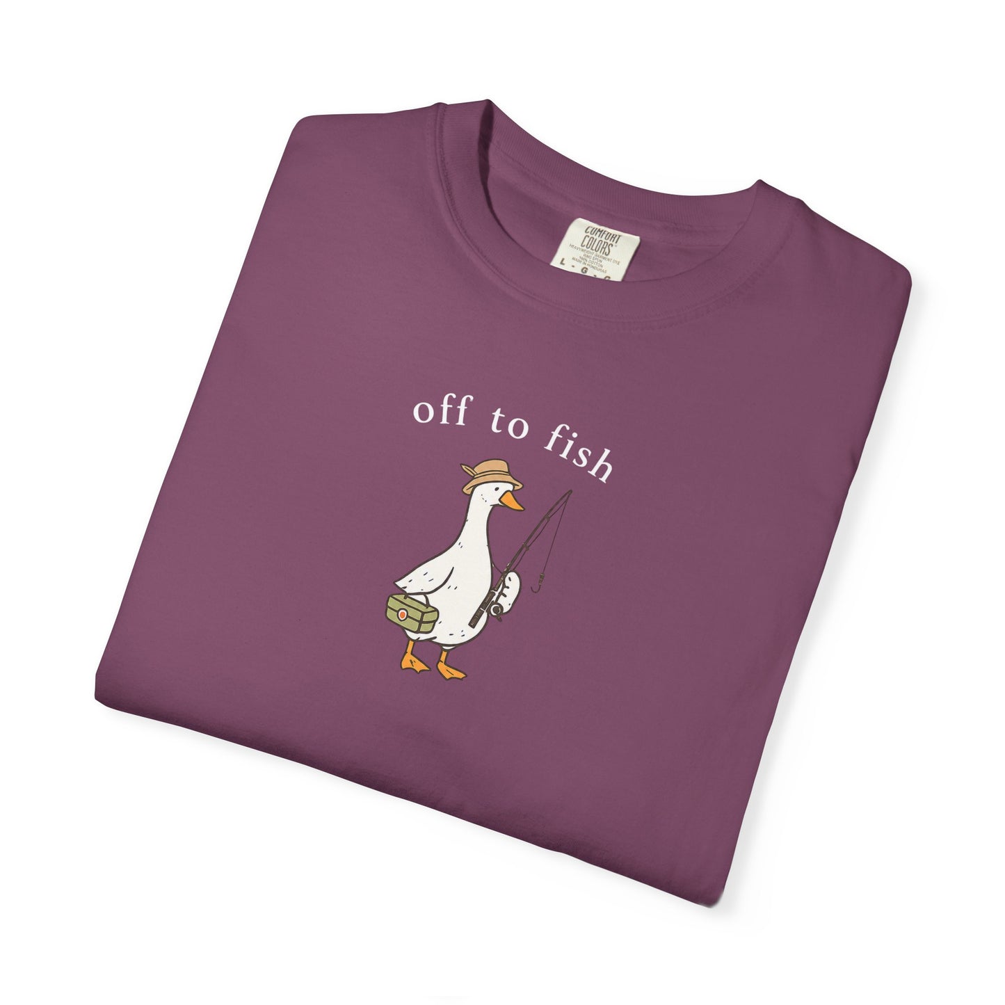 Fishing Goose Comfort Color T-Shirt