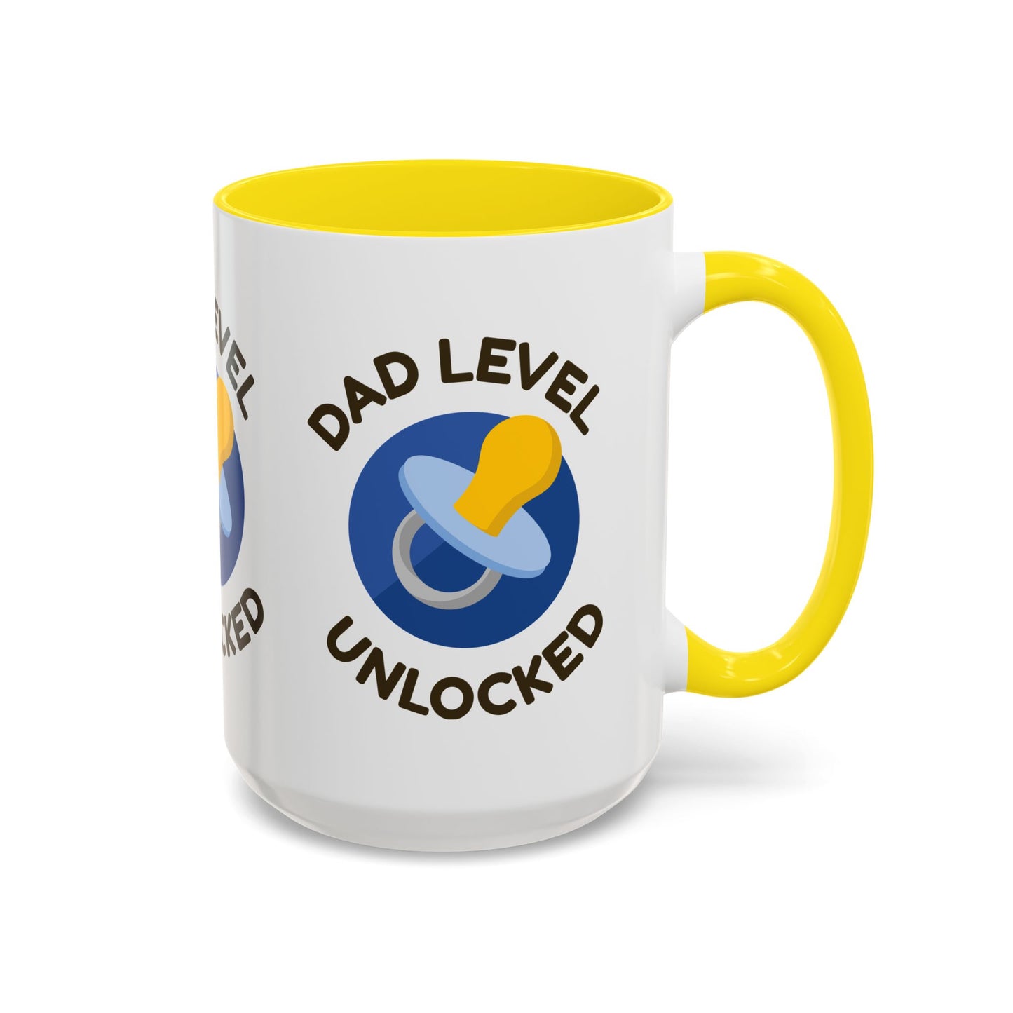Dad Level Unlocked Accent Coffee Mug (11/15 oz)