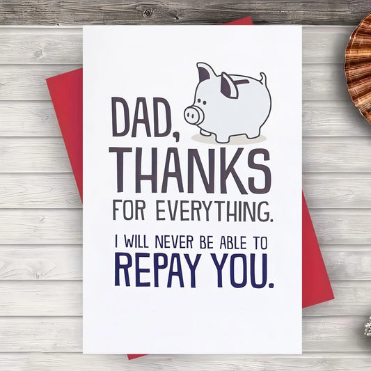 Father's Day Card: Repay Pig